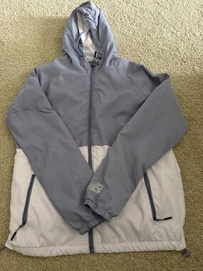 Purple Hooded & Fleece Lined Windbreaker Jacket